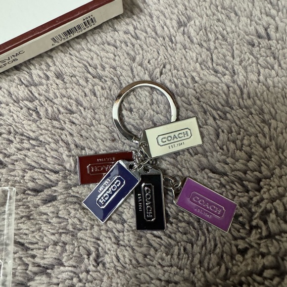Coach Multicolor Logo Keychain - Vintage Collectible - Picture 2 of 8